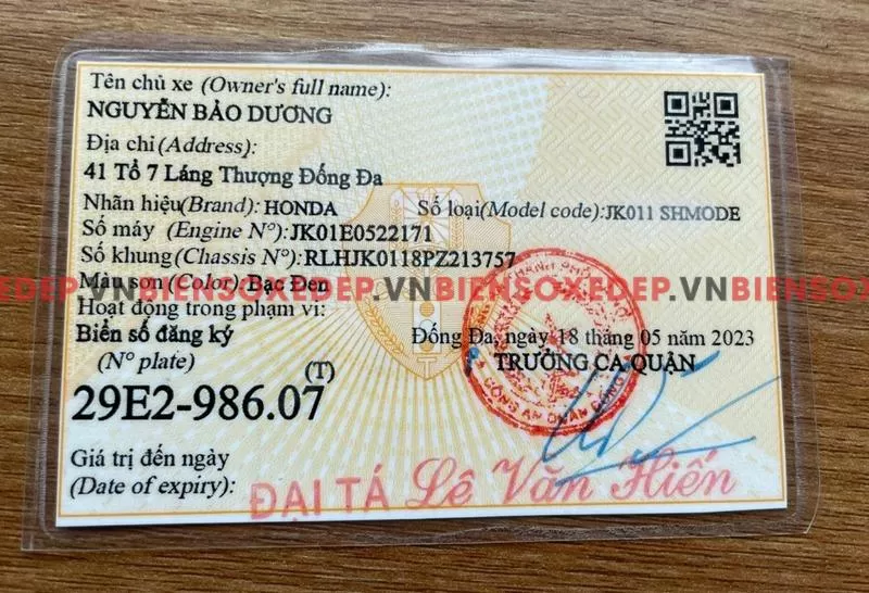 r&uacute;t hồ sơ xe m&aacute;y cần những g&igrave;